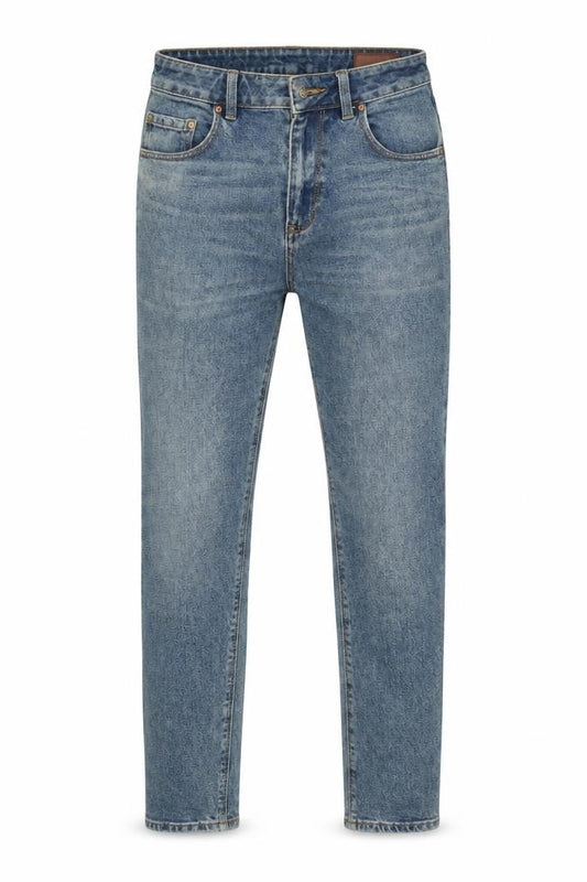 Front view of ASOS women’s blue denim skinny jeans, size UK 26, in, 25-inch leg