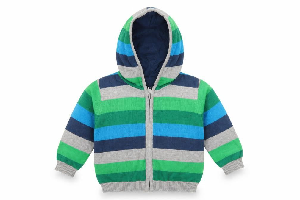 Blue Zoo Boys Multicoloured Striped  Full Zip Jumper Size 3-6 Months