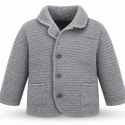 Mayoral Baby Grey  Knit Cardigan Jumper Size 3-6 Months