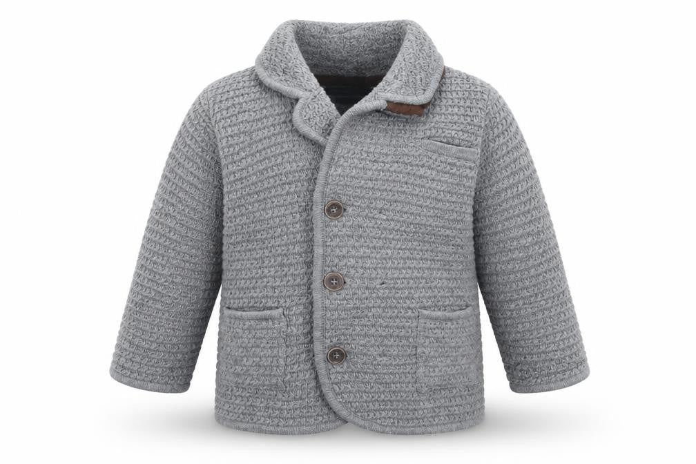 Mayoral Baby Grey  Knit Cardigan Jumper Size 3-6 Months
