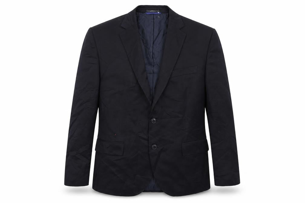 Front view of Marks & Spencer men’s blue jacket suit jacket, size 42