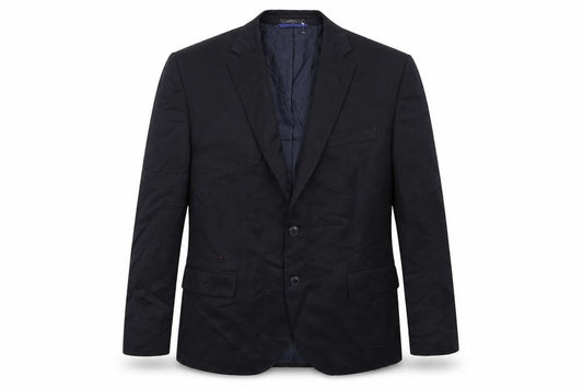 Front view of Marks & Spencer men’s blue jacket suit jacket, size 42