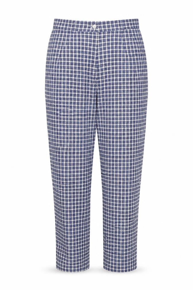ANNA MONTAUA Womens Blue Check  Snow Pants Trousers Size 16 L29 in