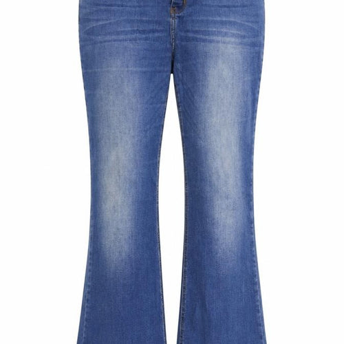 Brave Soul Womens Blue  Denim Flared Jeans Size 32 in L28 in