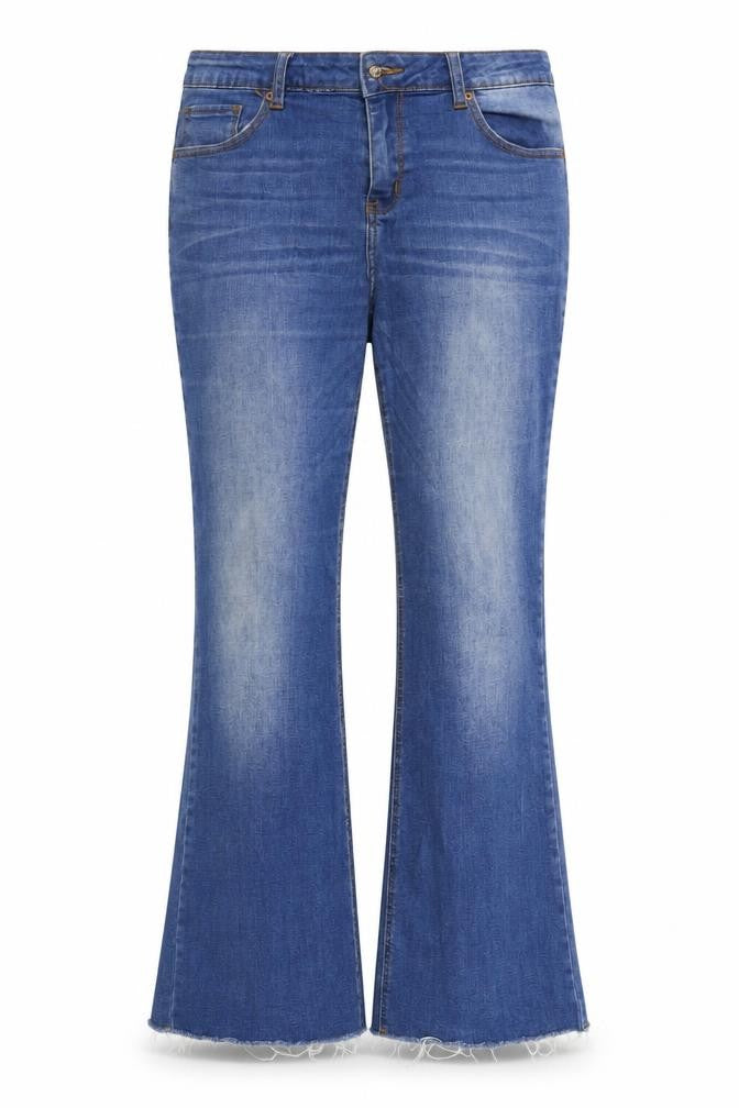 Brave Soul Womens Blue  Denim Flared Jeans Size 32 in L28 in