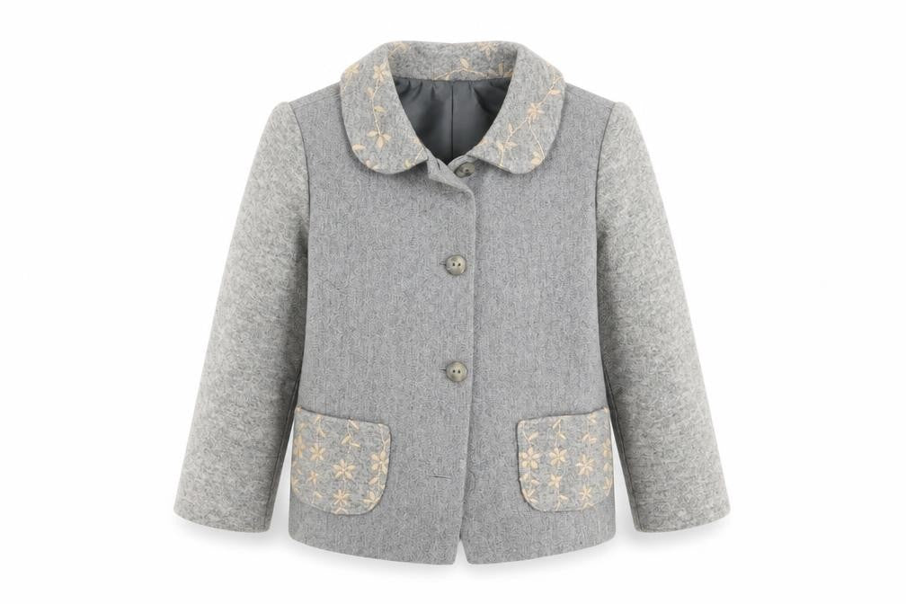Minimayoral Girls Grey   Jacket Coat Size 4 Years