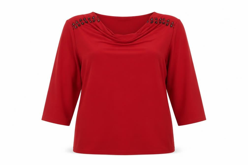 Anna rose Womens Red   Basic T-Shirt Size L
