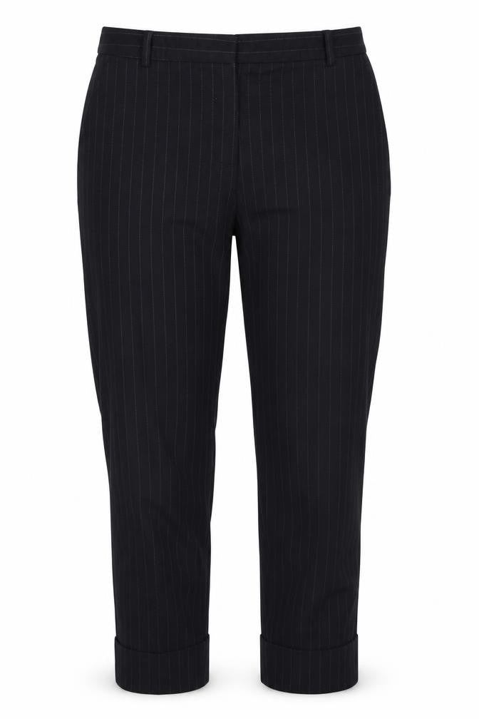 Mango Womens Black Striped  Trousers  Size 36 L32.5 in