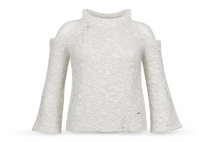 Hollister Womens Grey Knit Pullover Jumper Size S - Distressed