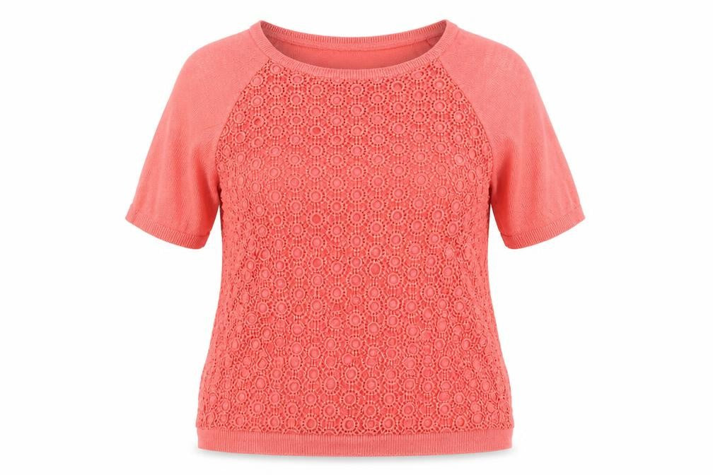 Front view of George women’s pink knit jumper, size UK 12