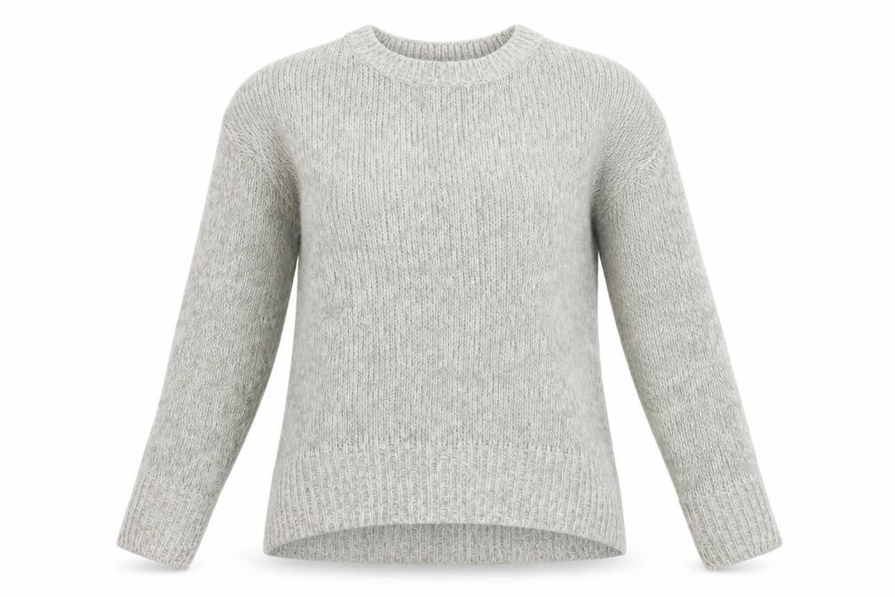 Front view of New Look women’s grey knit jumper, size S