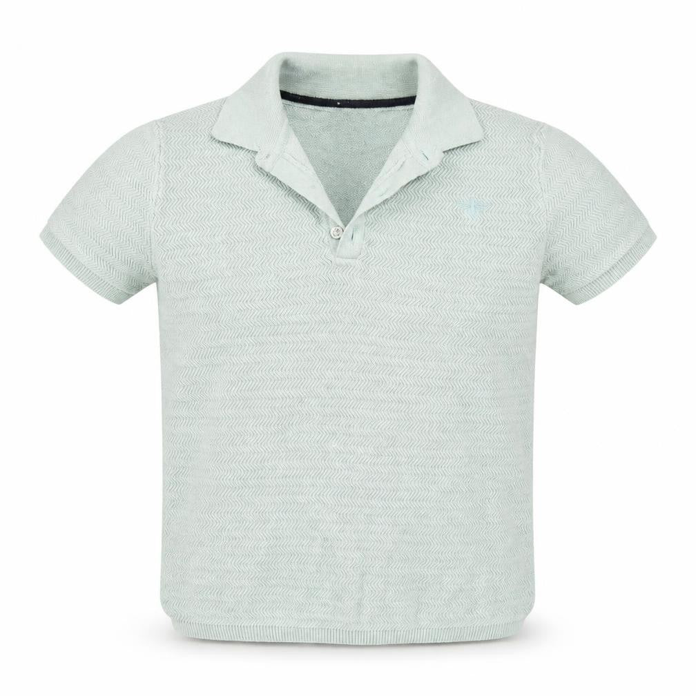 Front view of River Island girls’ green basic polo, size 9-10, years