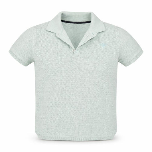 Front view of River Island girls’ green basic polo, size 9-10, years