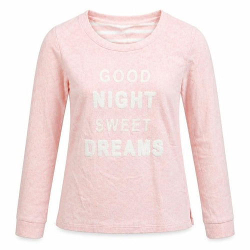 George Womens Pink Solid  Top Pyjama Top Size 8  - Good night sweet dreams