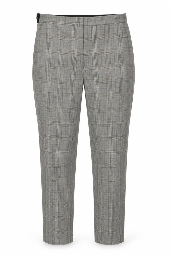 Zara Womens Grey Plaid  Trousers  Size M L25 in
