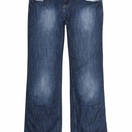 Colours of The World Womens Blue  Denim Straight Jeans Size 34 in L30 in