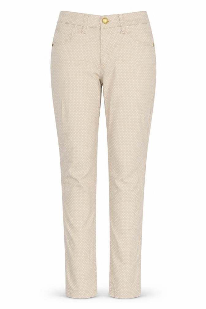 Morgana Womens Beige Polka Dot  Trousers  Size 28 in L27 in
