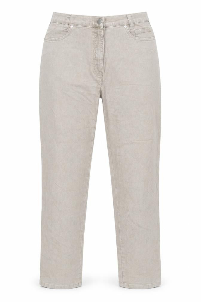 Perworn Womens Beige  Denim Straight Jeans Size 32 in L32 in