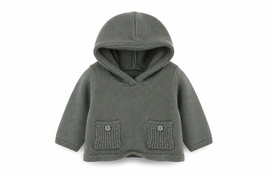 Front view of preowrn Baby Gold jumper, size 0-3, Months - v