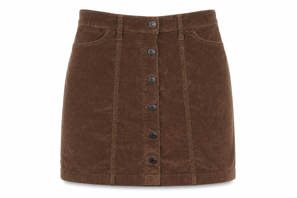 Front view of nect women’s beige denim straight & pencil set, size UK 8