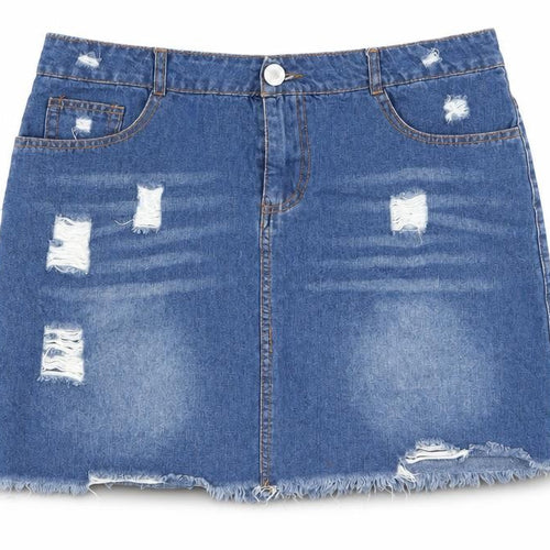 Preworn Womens Blue  Denim Straight & Pencil Set Size XL