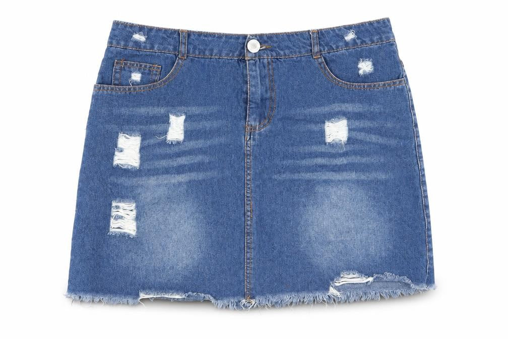 Preworn Womens Blue  Denim Straight & Pencil Set Size XL