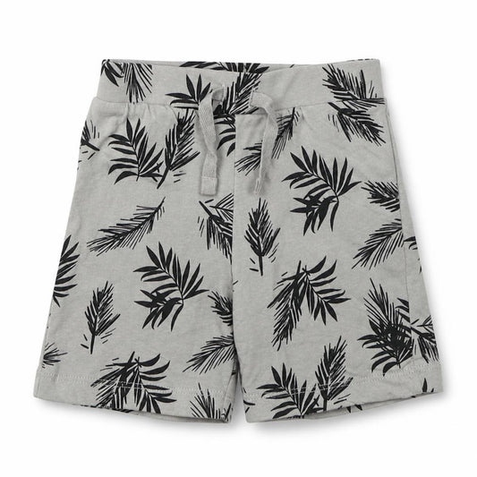 Front view of Primark boys’ beige floral capri trousers, size 9-12, months