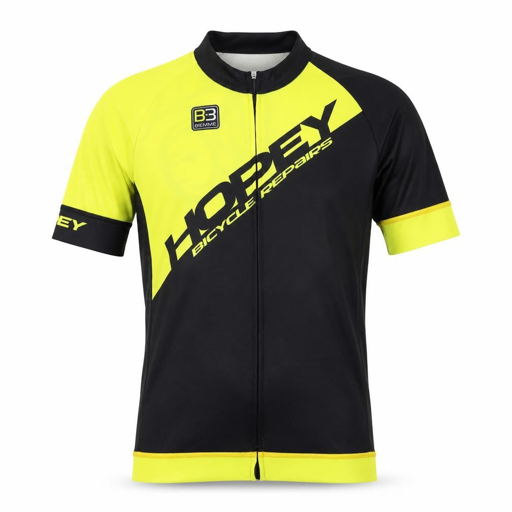 Front view of Hopey men’s yellow basic t-shirt, size L