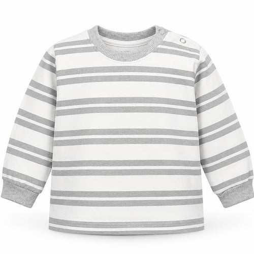 noqnoq Baby White Striped  Pullover Jumper Size 9-12 Months