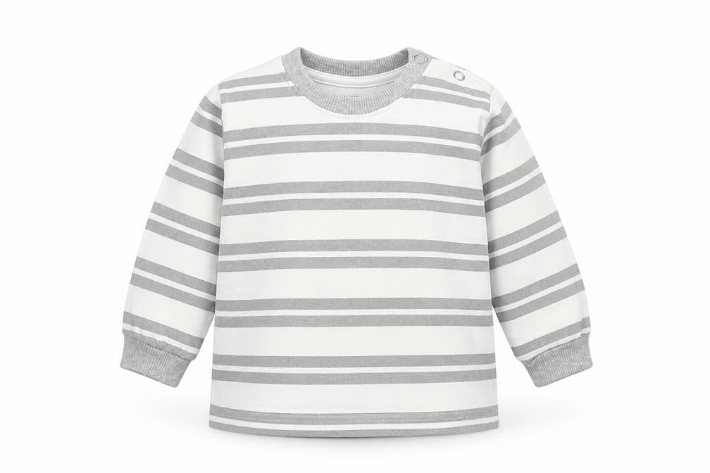 noqnoq Baby White Striped  Pullover Jumper Size 9-12 Months