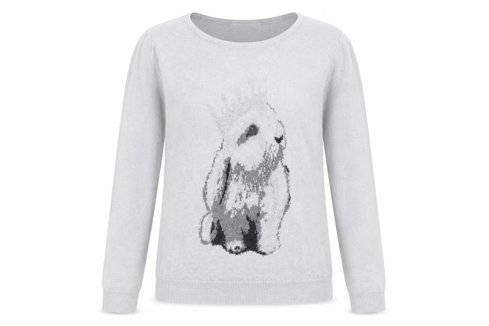 Front view of Asda George women’s grey jumper, size UK 10