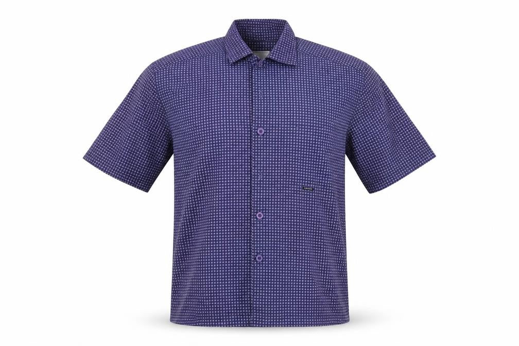 Firetrap Mens Blue Geometric   Button-Up Size M