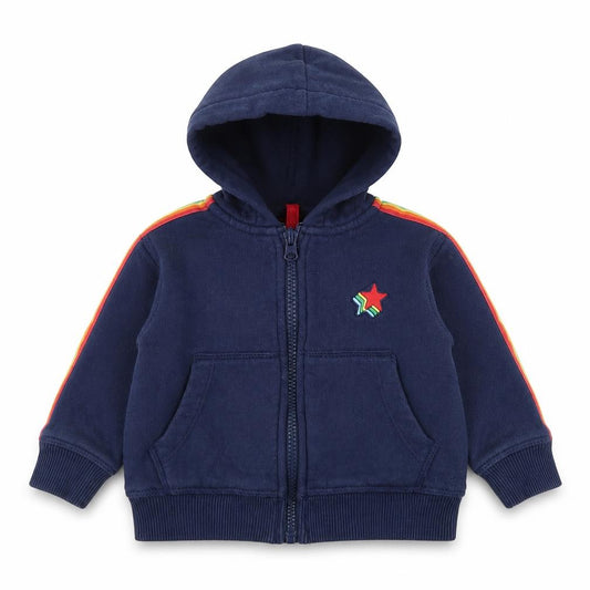 Front view of Next girls’ blue basic jacket jacket, size 3-6, months