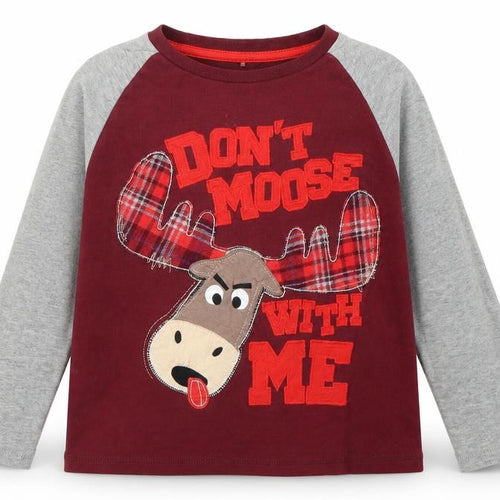 George Boys Red Animal Print  Basic T-Shirt Size 8-9 Years