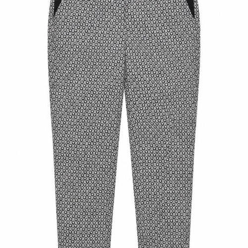 F&F Womens Black Argyle/Diamond  Trousers  Size 6 L28 in