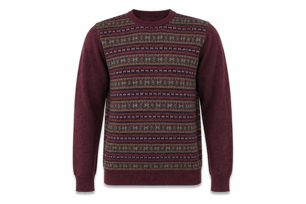 Front view of Marks & Spencer men’s red pullover sweatshirt, size S