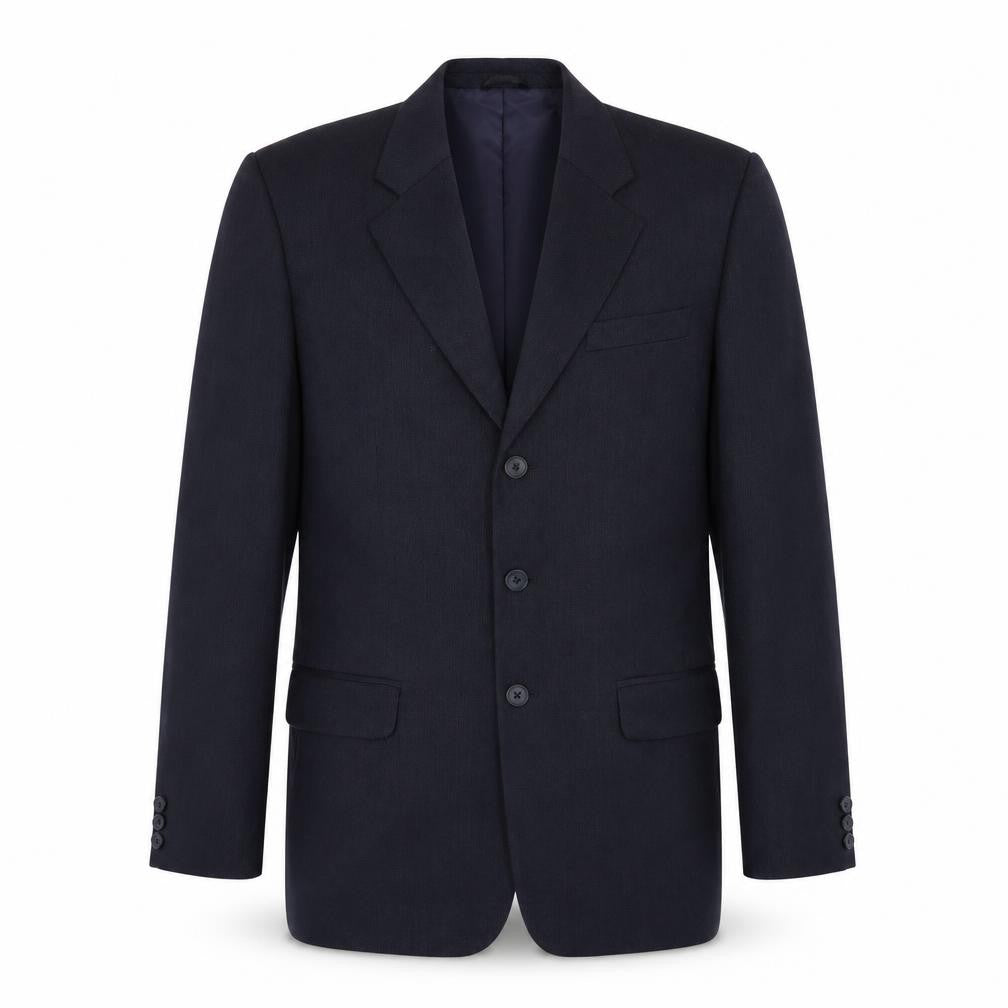 Front view of Preworn men’s blue jacket suit jacket, size 42