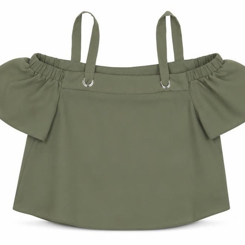 New Look Girls Green   Cropped Blouse Size 2 Years