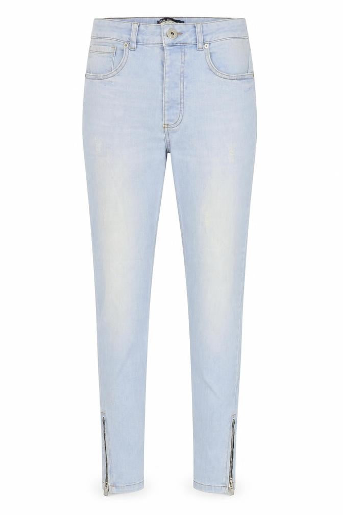 ASYLUM Womens Blue Houndstooth  Skinny Jeans Size 28 L28.5 in - ZIP DETAIL ON LEGS