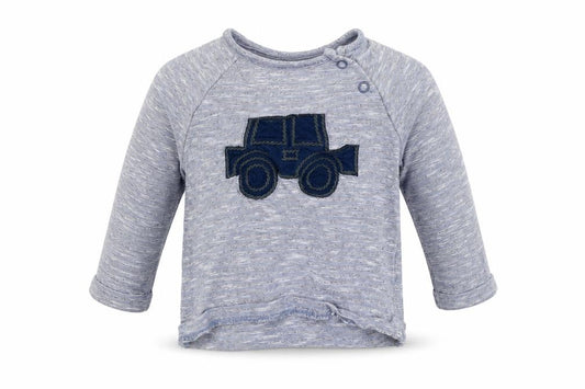 Front view of F&F Baby Blue Basic T-Shirt, size 6-9, Months - TRACTOR