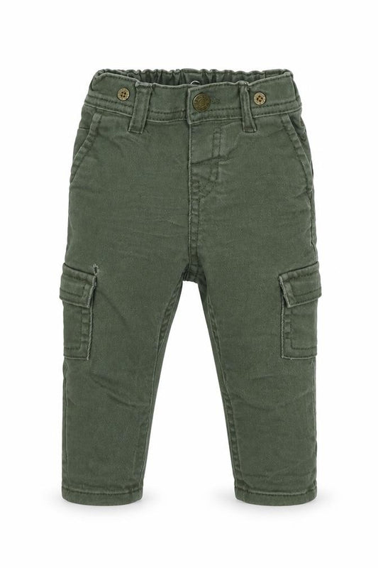 Front view of H&M Baby Green Track Pants Jeans, size 6-9, Months