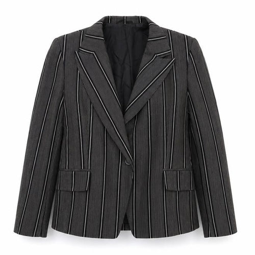 Betty Barclay Womens Grey Striped  Jacket Blazer Size 12