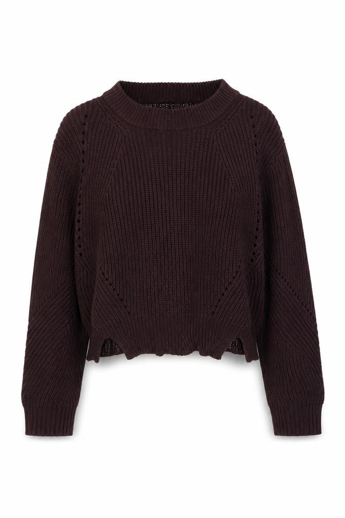 Front view of Topshop women’s purple jumper, size UK 8