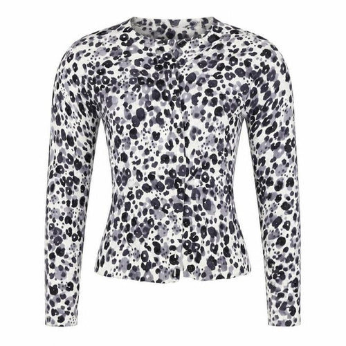 LOFT  Womens White Animal Print  Cardigan Jumper Size M