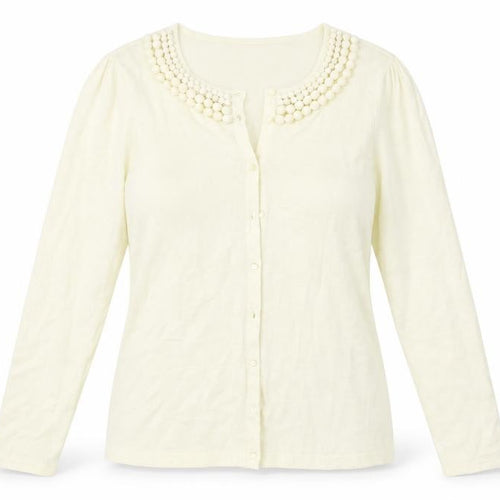 U-Knits  Womens Ivory   Cardigan Jumper Size XL