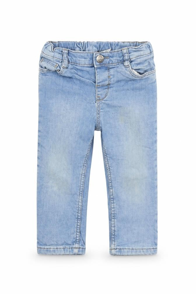 Front view of H&M Baby Blue Capri Trousers, size 12-18, Months