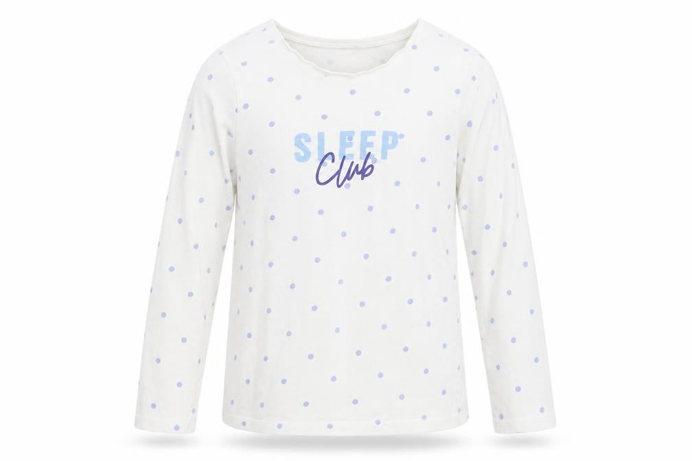 George Girls White Polka Dot  Basic T-Shirt Size 9-10 Years  - Sleep Club