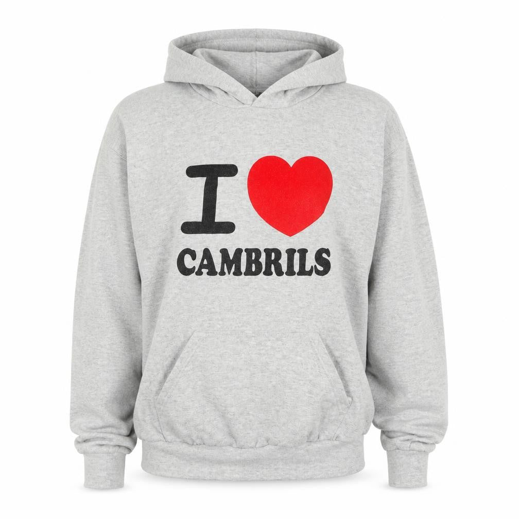 Preworn Womens Grey   Pullover Hoodie Size M  - I Love Cambrils