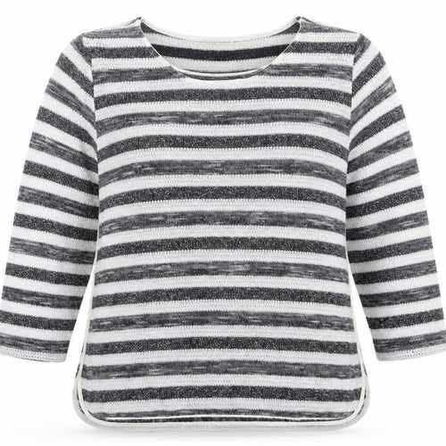 Oasis Womens Blue Striped  Pullover Jumper Size L