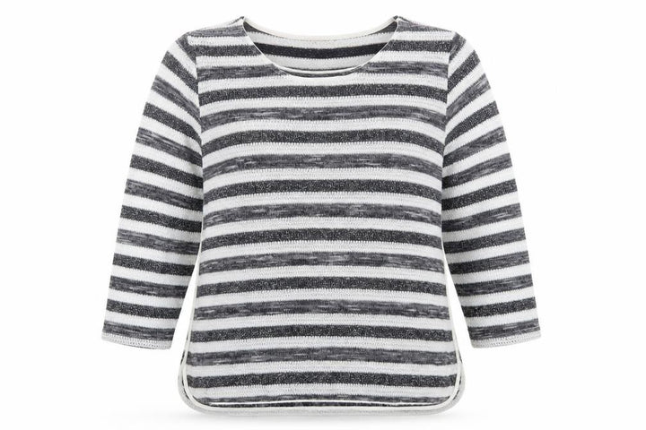 Oasis Womens Blue Striped  Pullover Jumper Size L